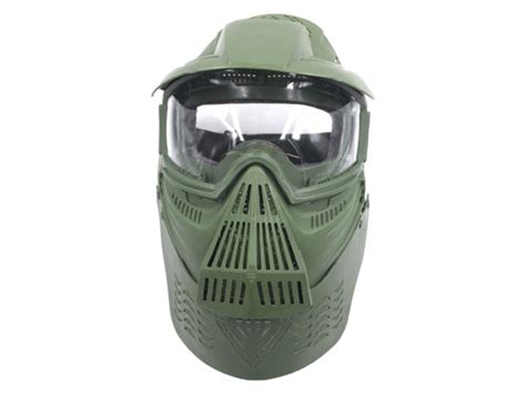 Bravo Airsoft Full Face Mask with Poly Lens in OD. Glasses, goggles ...