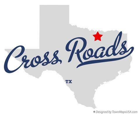 Map of Cross Roads, TX, Texas