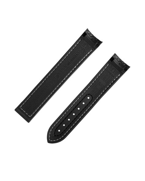 Watch Straps Seamaster Planet Ocean 600M black rubber strap with ...