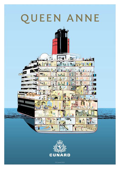 Queen Anne cutaway - Cunard cruises