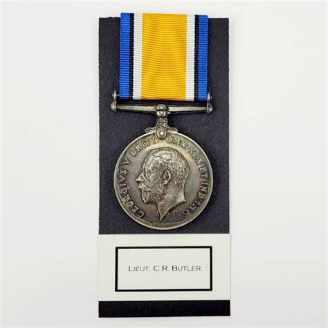 WW1 War Medal to Lieutenant C. R. Butler - Sally Antiques