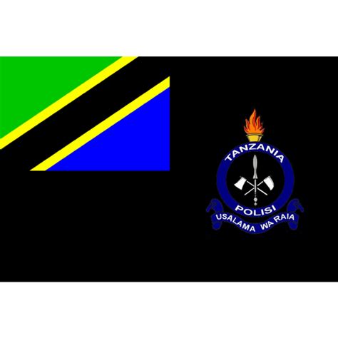 Flag: Tanzania Police Forces | landscape flag | 1.35m² | 14.5sqft ...