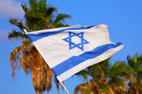 Flag of Israel stock photo. Image of town, colors, flagpole - 266605748