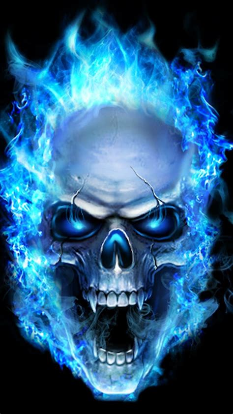 Blue Flame Skull Wallpaper