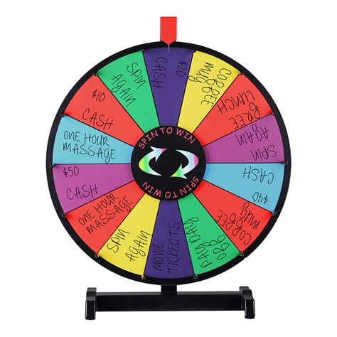 This WinSpin® 18" Tabletop Spinning Prize Wheel High Quality a dry erase surface for customize ...