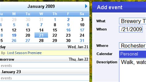 Google Calendar Desktop Gadget Released