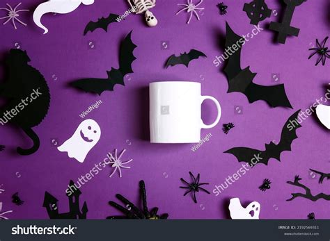 16 Purple Coffee Mug Mockups For Halloween Images, Stock Photos ...