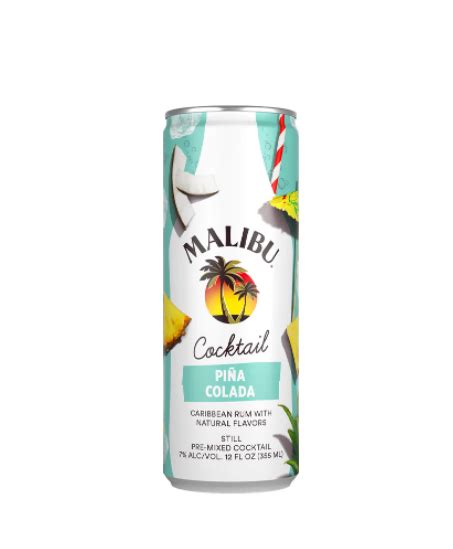 MALIBU PINA COLADA COCKTAIL 4X12OZ CANS – Remedy Liquor