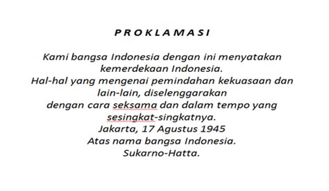 √ Teks Proklamasi Kemerdekaan Indonesia yang Otentik dan Asli +Gambar ...