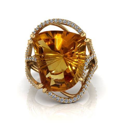 Artisan Citrine Ring - Jewelry Designs