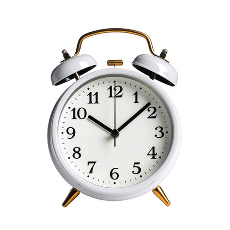 White alarm clock on a transparent background. 25224868 PNG