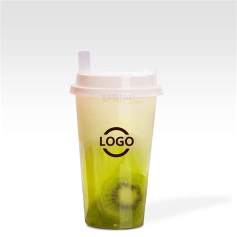 Custom Cup Plastic Bubble Tea Cups Iced Coffee Cup - China PP Injection Cup with Lid and Bubble ...