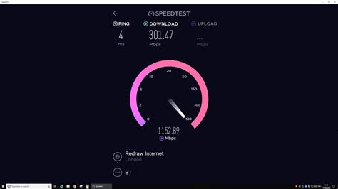 Internet Speed test BT Infinity 4 300/60 - YouTube