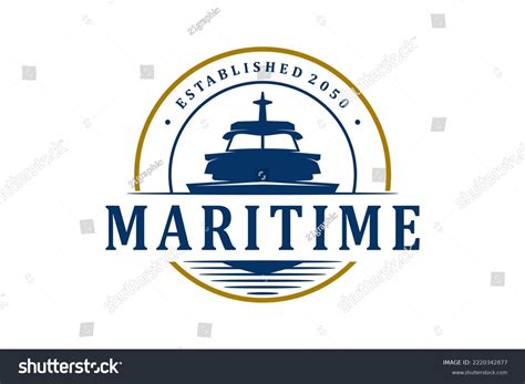 Maritime Ship Logo Design Rounded Shape Stock Vector (Royalty Free) 2220342877 | Shutterstock