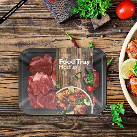 Free Designer Food Tray Mockup PSD Template: - Mockup Den