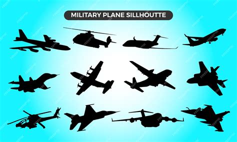 Premium Vector | Military plane silhouette