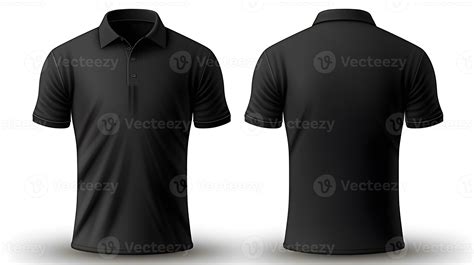 male black polo t-shirt mockup with front and back side 26178819 Stock Photo at Vecteezy