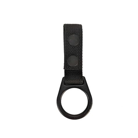 Police Security Black Nylon Baton Ring Holder 1.5" Belt Loop Double ...