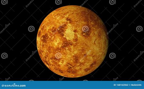 Rotation of the Planet Venus, Computer Generated. 3d Rendering of ...