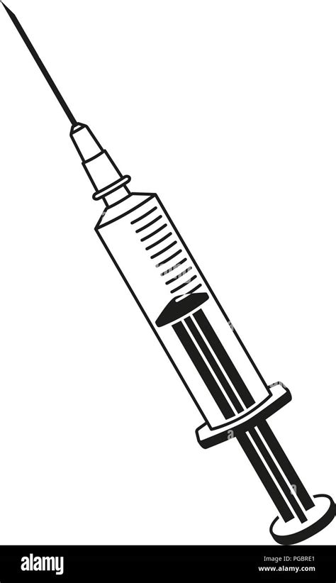 Black and white syringe silhouette Stock Vector Image & Art - Alamy