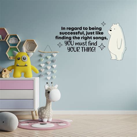 Must Find We Bare Bears Life Quote Cartoon Quotes Decors Wall Sticker ...