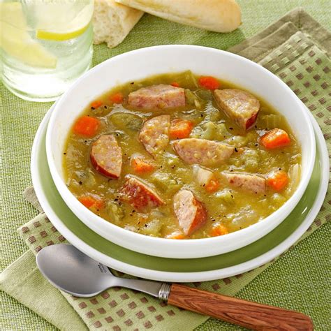 Split Pea Sausage Soup Recipe | Taste of Home