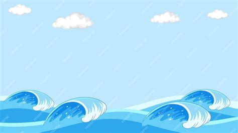 Ocean Waves Cartoon