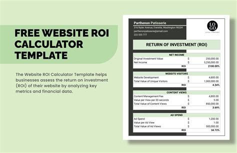 FREE ROI (Return of Investment) Template - Download in Word, Google Docs, Excel, PDF, Google ...