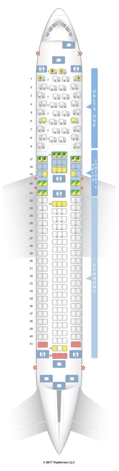 Beautiful Delta Boeing 767-300 Seat Map