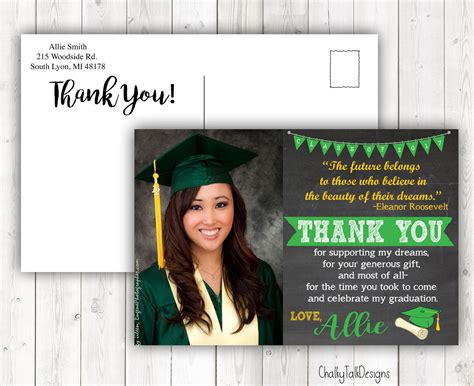 Graduation Thank You Cards Can be any colors mascot etc. | Etsy