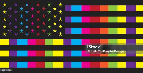 American Flag Colorful Graffiti Pop Art Background Usa Vector Stock Illustration - Download ...