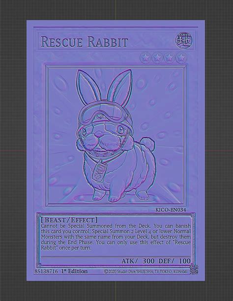 rescue rabbit - yugioh free 3D model 3D printable | CGTrader