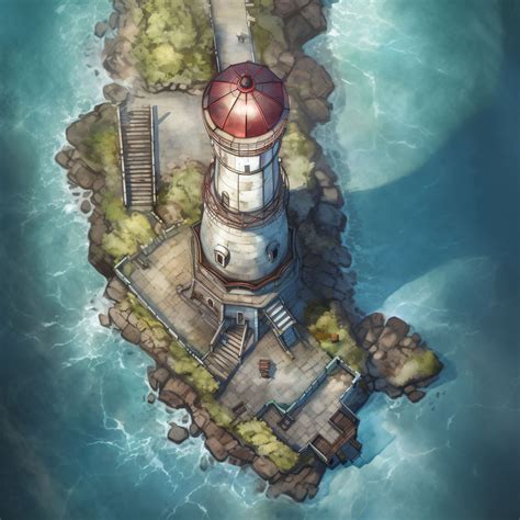 Lighthouses, 2 Dnd Battle Map, Pathfinder, D&D, Battlemap, Dungeons and ...