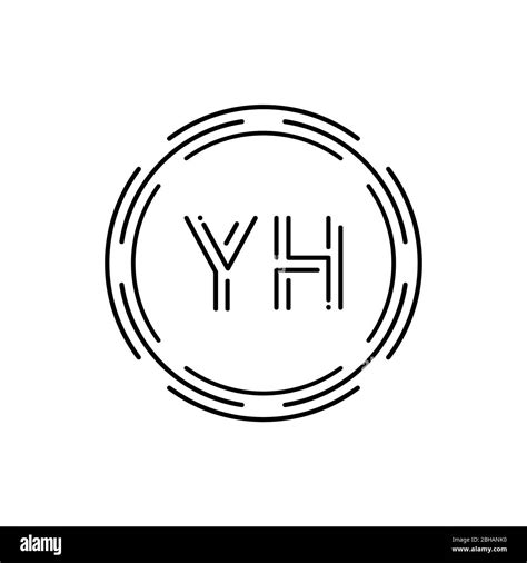 Initial YH Logo Design Vector Template. Creative Circle Letter YH ...