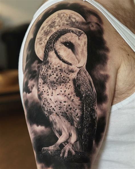 Cute Barn Owl Tattoo