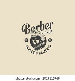 Barber Logo Black White Vector Vintage Stock Vector (Royalty Free) 2019115769 | Shutterstock