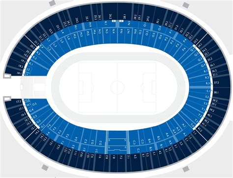 Olympic Stadium Berlin Seating Map with Seat Numbers and Rows, Parking Map