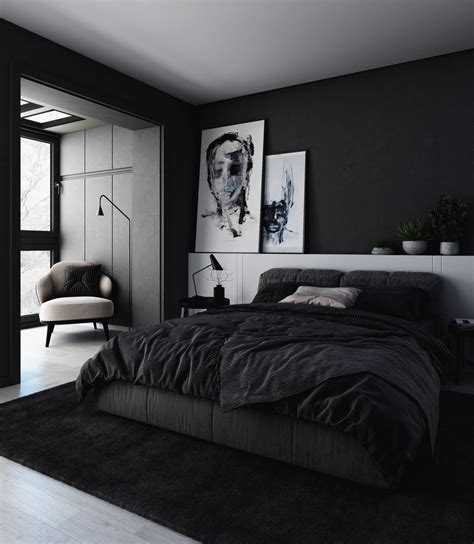 Black interior, Brahim Halawani - Fleanno en 2020 | Dormitorio de diseño moderno, Estilo de ...