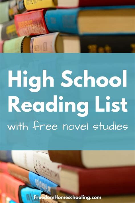 High School Reading List | High school reading list, High school reading, High school books