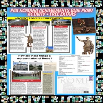 Pax Romana Achievements Blue Print Activity + Free Extras by Mike Luzim