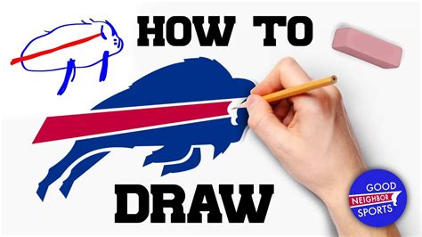 How To Draw The Buffalo Bills Logo - YouTube