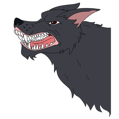 How to Draw a Snarling Wolf - Really Easy Drawing Tutorial