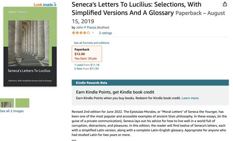 Seneca's Letters, Selections with Simplified versions. July 2022 revision. Free pdf and ...