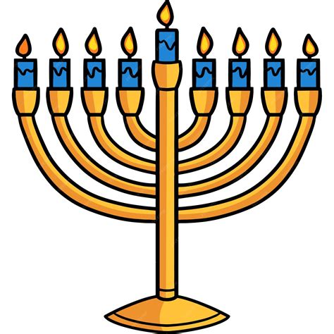 Premium Vector | Hanukkah menorah cartoon colored clipart