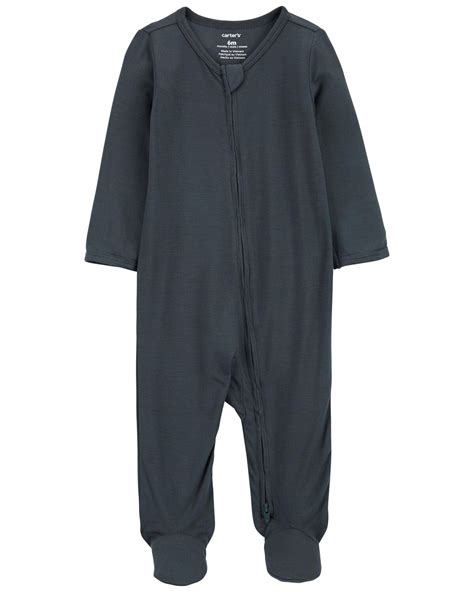 Blue Baby Zip-Up PurelySoft Sleep & Play Pajamas | carters.com