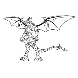 Dragonoid Bakugan Pyrus Coloring Page Printable | vlr.eng.br