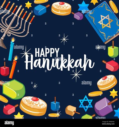 Happy Hanukkah Banner Design illustration Stock Vector Image & Art - Alamy