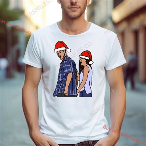 Distracted Boyfriend Memes Christmas Couple Shirt - Hersmiles