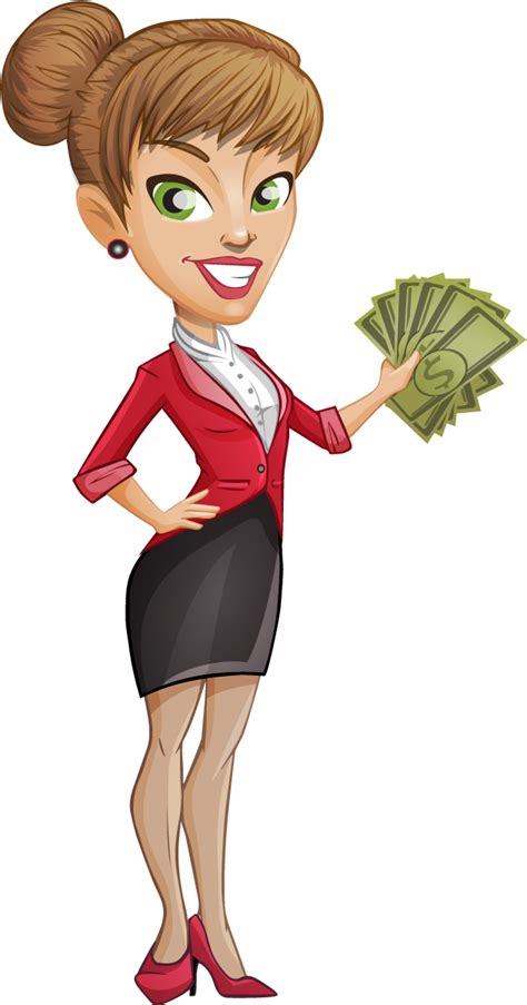 Free To Use & Public Domain Men In Uniform Clip Art - Cartoon Girl Holding Money - (752x1340 ...