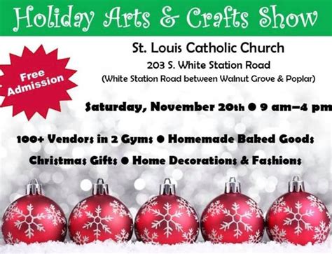 We’re Back - 29th Annual Holiday Arts & Crafts Show at St. Louis Church - Catholic Diocese of ...